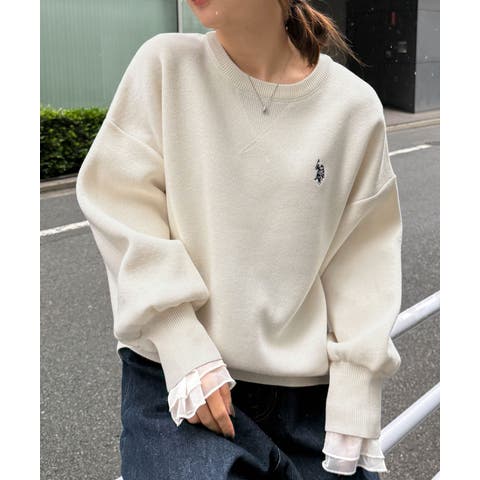 RANAN（ラナン） | ＜Ｕ．Ｓ．Ｐ＞刺繍スウェットライクニット