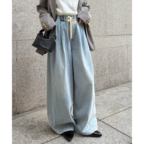 RANAN（ラナン） | ２タックワイドイージーデニムパンツ