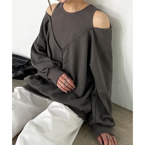 RANAN（ラナン） | ＜solleim＞フェイクレイヤードデザインスウェット