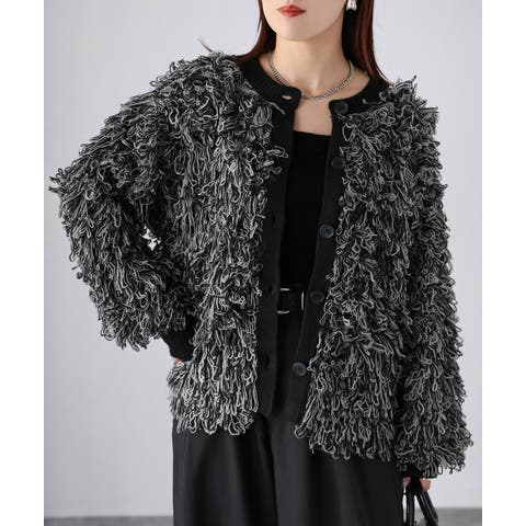 Riberry(リベリー) | 前後2WAYループヤーンニットカーディガン