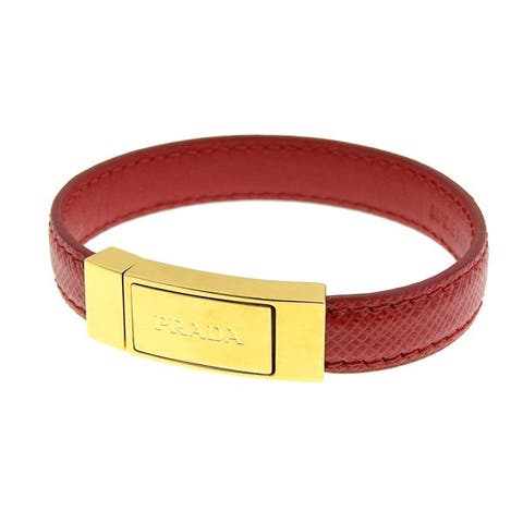 HERMES レザーブレスレット ダブルラップ 赤 | www