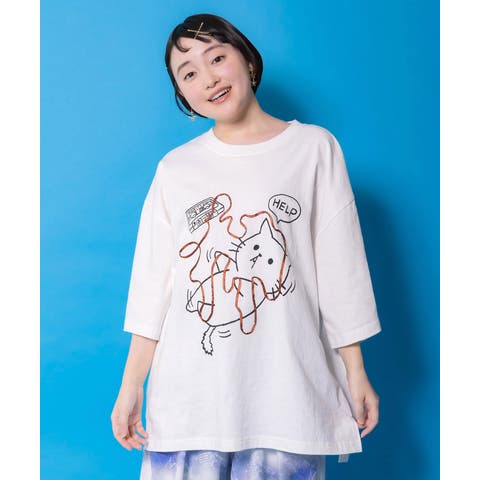 ScoLar（スカラー） | カセットテープにからまるネコTシャツ