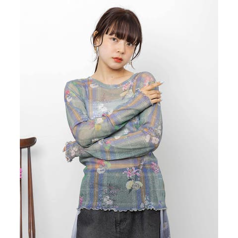 ScoLar（スカラー） | 2柄展開 お花orチェック柄 ラメチュールインナー