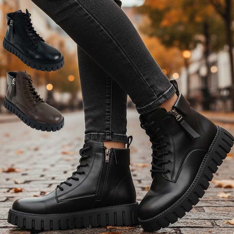 コンバース ロングブーツ 黒 キャンバス 20ホール ファスナー付