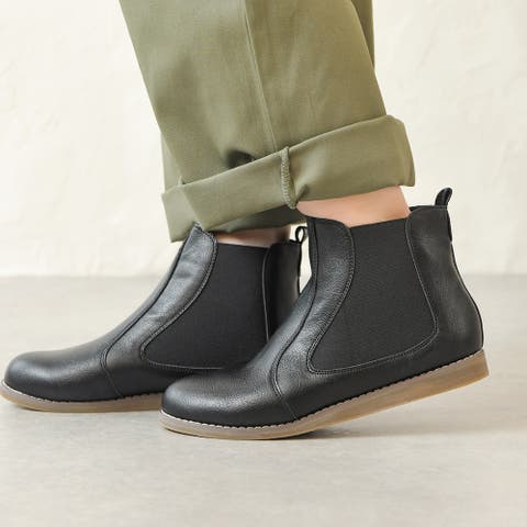 shop kilakila（ｷﾗｷﾗ） | ブーツ レディース ショート ショートブーツ サイドゴア ブラック 黒 大きいサイズ 小さいサイズ ローヒール 歩きやすい 柔らかい 痛くない レディース靴