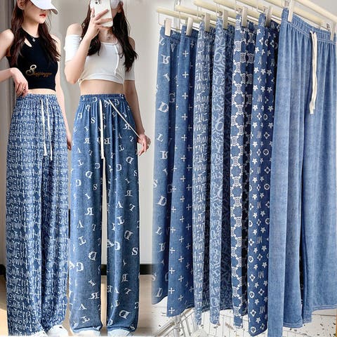 shoppinggo（ショッピングゴー） | 夏服 ワイドパンツ サマーパンツ ストレート ゆったり リラックスパンツ ボトムス ガウチョパンツ シンプル ベーシック 韓国ファッション