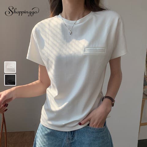shoppinggo（ショッピングゴー） | 細見え フレンチスリーブ tシャツ レディーストップス カットソー プルオーバー クルーネック ノースリーブ サマーニット ゆったり 大きいサイズ