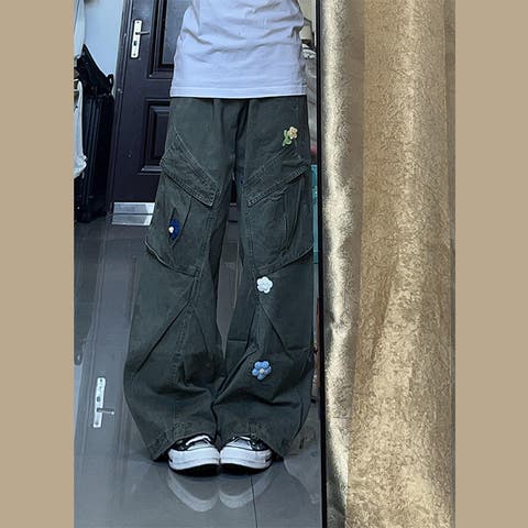 17kg(イチナナキログラム) | 甘辛系ガールズ☆刺繍入りパラシュートパンツ