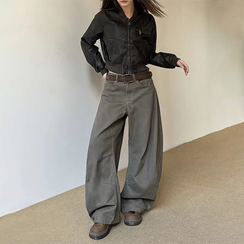 17kg（イチナナキログラム） | ユニセックス☆ワイドシルエットブーツカットデニムパンツ