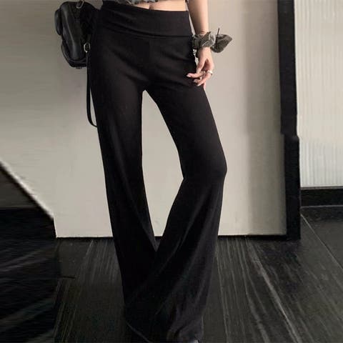 17kg(イチナナキログラム) | ゆるカワコーデ☆ニットパンツ 美脚効果薄手ワイドフレアパンツ