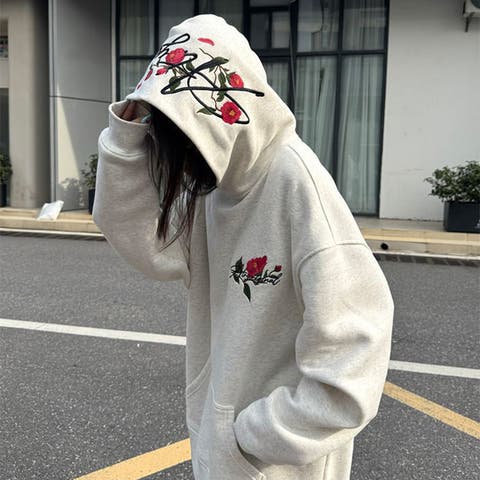 17kg(イチナナキログラム) | 甘辛系ガールズ☆ローズ刺繍パーカー