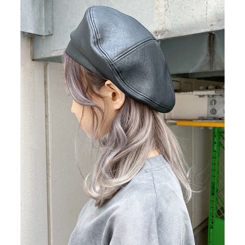 WEGO【WOMEN】（ウィゴー） | 【Figments】ベルト付きフェイクレザーベレー帽 韓国 韓国ファッション 大人 モード