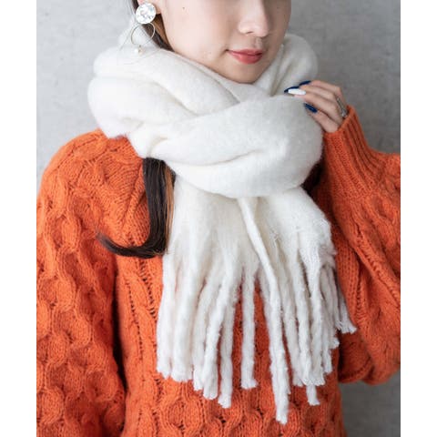 WEGO【WOMEN】（ウィゴー） | ワイドフリンジストール 韓国 韓国ファッション 秋 冬 秋冬