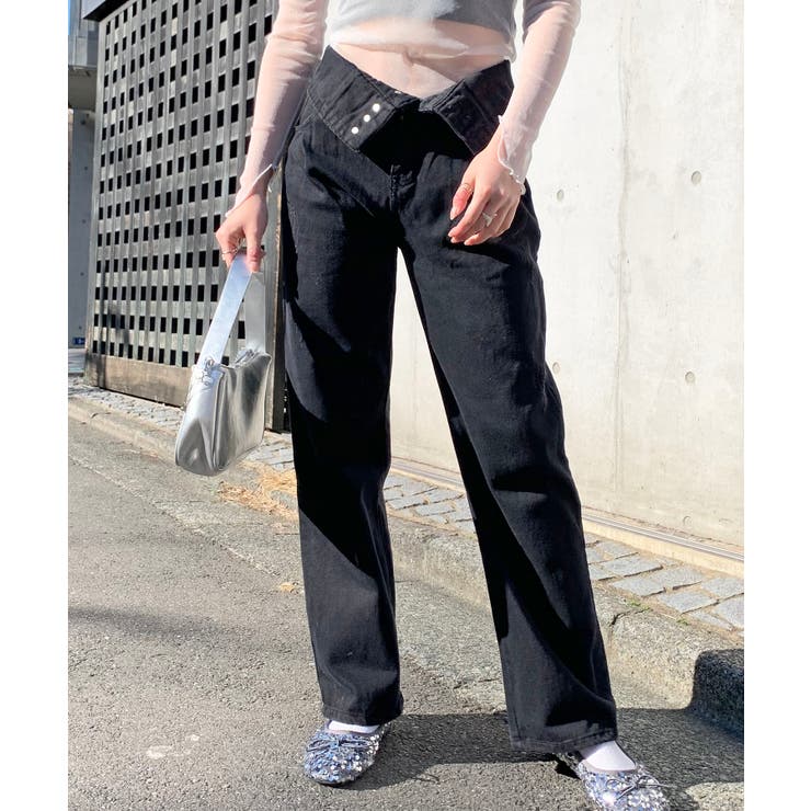 【8-9Y】HELLOLUPO　ハイウエストデニム 人気シリーズ】ハイウエストデニムパンツ | NICE CLAUP / OLIVE des