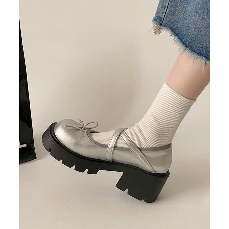 リボンデザイン厚底ヒールパンプス | SHEPP | 詳細画像5 