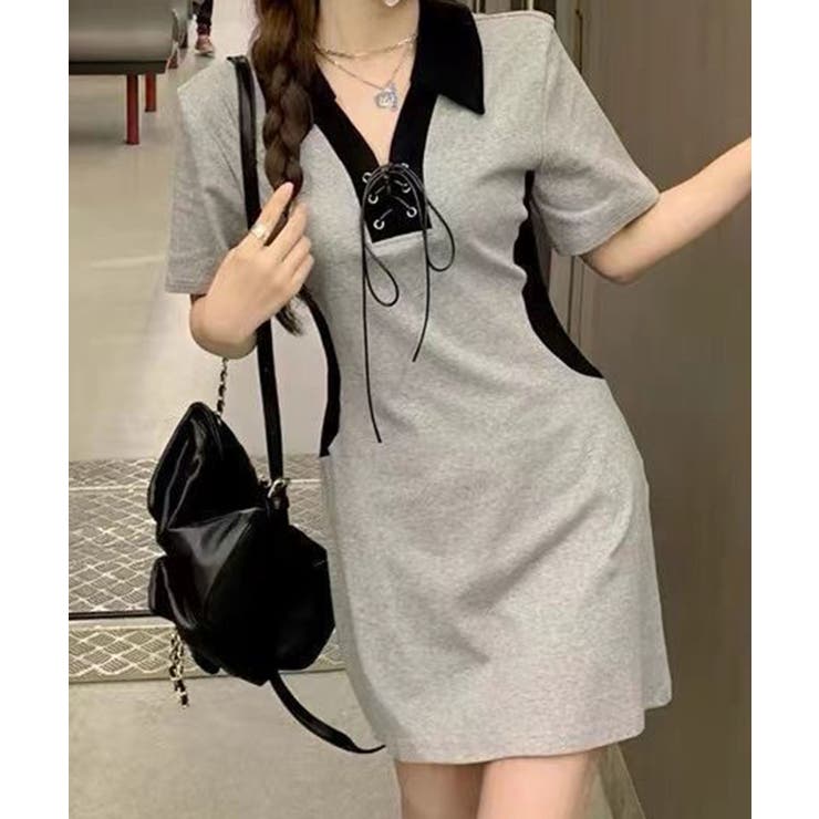 【関税込み】Dion Lee ブラック レースアップ ミニワンピース Dion Leeのブラック レースアップ ミニワンピースがセール中