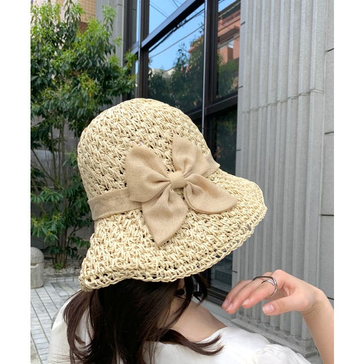 リボンテープ麦わらバケットハット | SHEPP | 詳細画像11