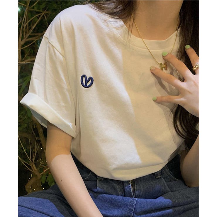ハートロゴ刺繍Tシャツ | SHEPP | 詳細画像7 