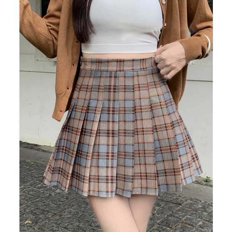チェックスカパン(120cm サックス): キッズ - ナルミヤ