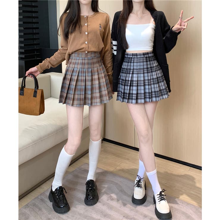 プリーツチェックミニスカート | SHEPP | 詳細画像4 