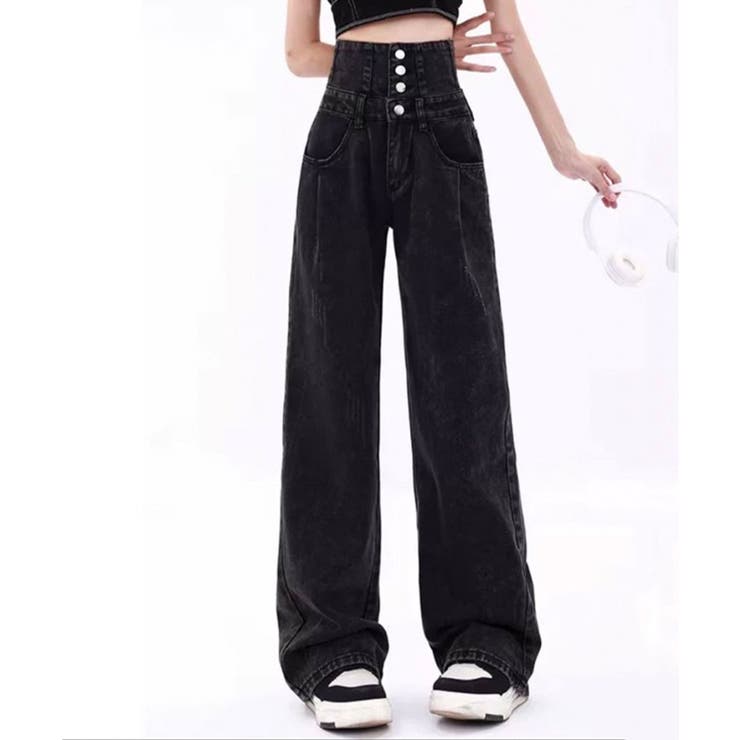 ハイウエスト折り返しデザインデニム パンツ[品番：ANCW0000028]｜SHEPP（シープ）のレディースファッション通販｜SHOPLIST（ショップリスト）