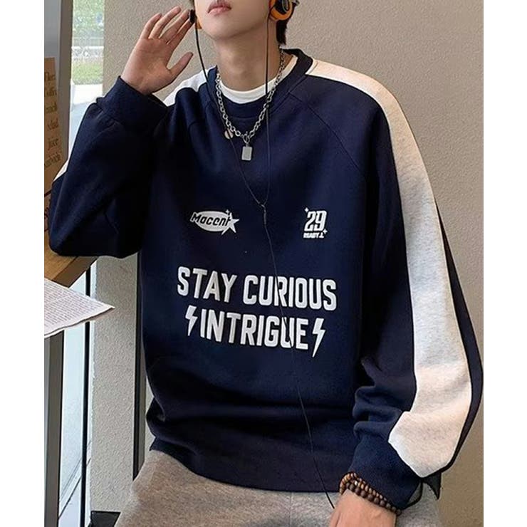 【日本未入荷】モールトンネ リナイロン スウェットシャツ ユニセックス 1989 STANDARD フラワースウェット ネイビー