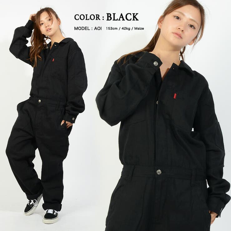 ✭希少✭ロストコントロール✭ブラックデニムオーバーオール✭つなぎ つなぎ デニム オールインワン[品番：OCGW0001799]｜ONE 4