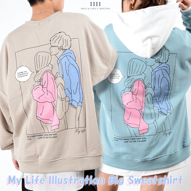 ◇MyLife イラスト ビッグトレーナー◇[品番：OCGW0001981]｜ONE 4