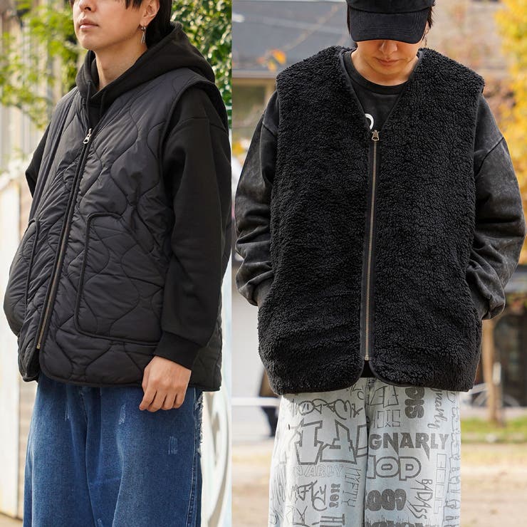 ◇ファー×キルティング リバーシブルベスト◇ キルティングベスト[品番：OCGW0003470]｜ONE 4 PREMIUM（ワンフォープレミアム  ）のメンズファッション通販｜SHOPLIST（ショップリスト）