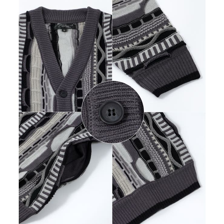 希少デザイン　upperupper 3Dニット　ヴィンテージ　メンズ　サルエル 3D ニット メンズ[品番：OCGW0002962]｜ONE 4 PREMIUM（ワン