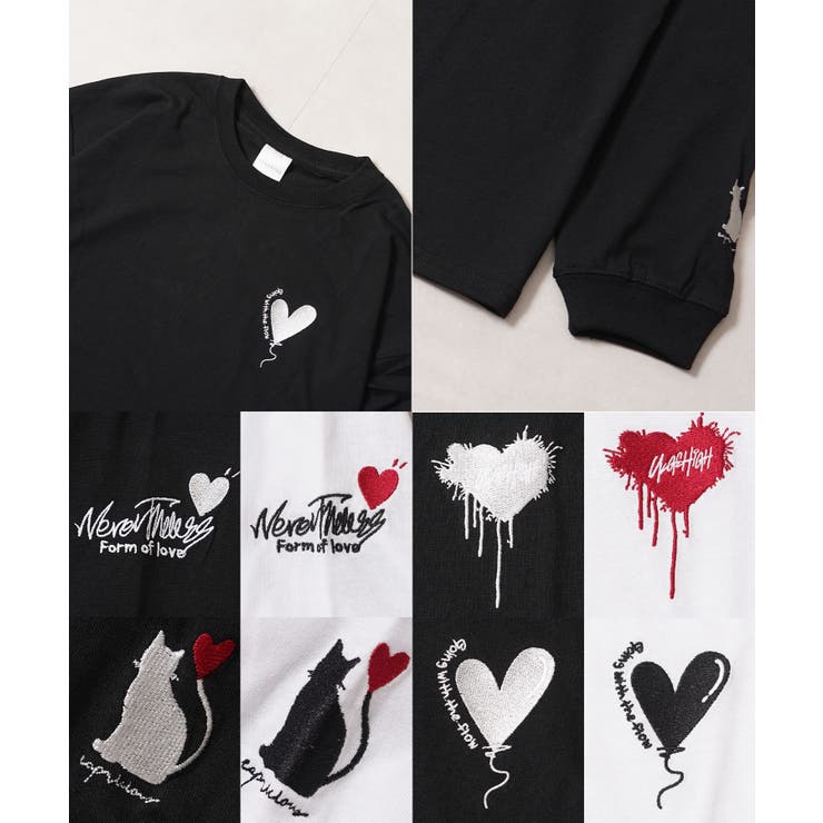 ハート刺繍 ワイドシルエット ロンt | ONE 4 PREMIUM | 詳細画像4 