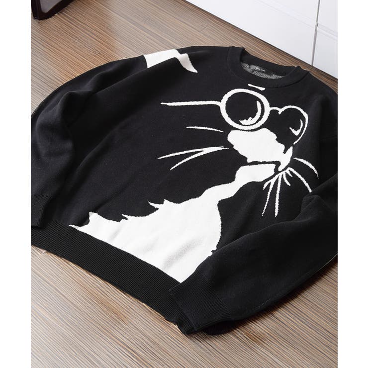 BLACK-2 | ニット セーター メンズ | ONE 4 PREMIUM
