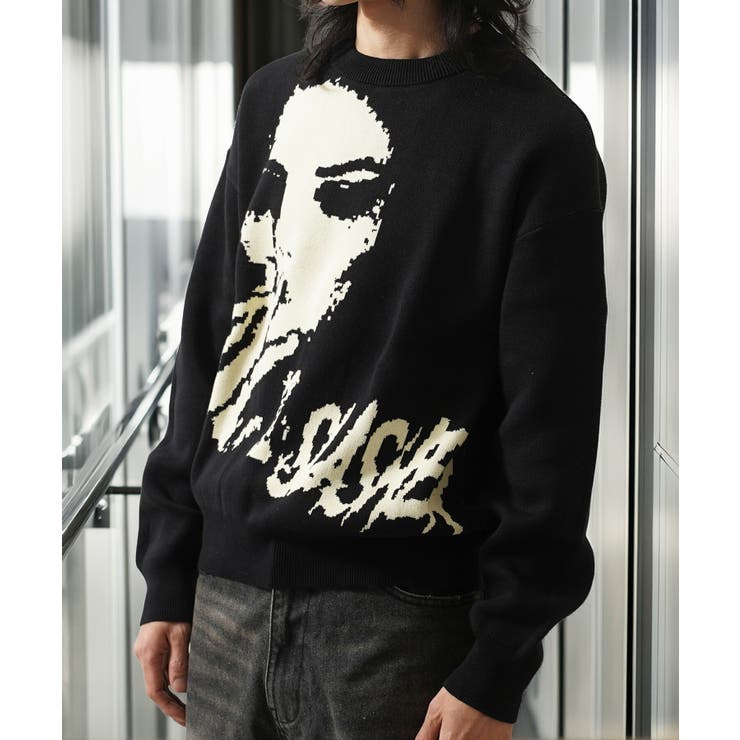 BLACK | クロップド ニット メンズ | ONE 4 PREMIUM