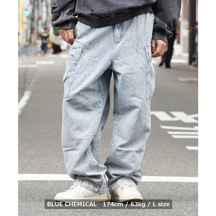 ◇イージー ワイドカーゴ デニムパンツ◇[品番：OCGW0003350