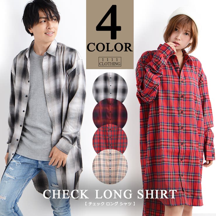 チェックシャツ ロングシャツ メンズ 品番 Ocgw One 4 Premium ワンフォープレミアム のレディースファッション通販 Shoplist ショップリスト