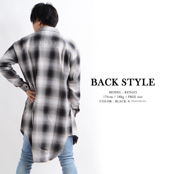 美品 エンフォルド チェック ロングシャツ バンドカラー 洗える 日本製 秋物 美品 エンフォルド チェック ロングシャツ バンドカラー 洗える 日本製