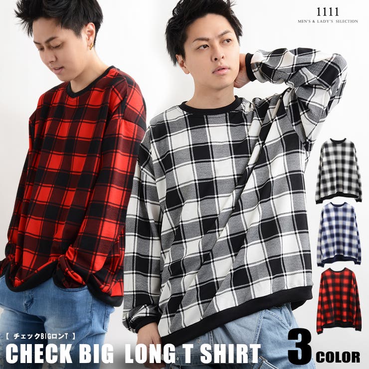 チェック柄BIGロンTee 】ロンt[品番：OCGW0001237]｜ONE 4 PREMIUM