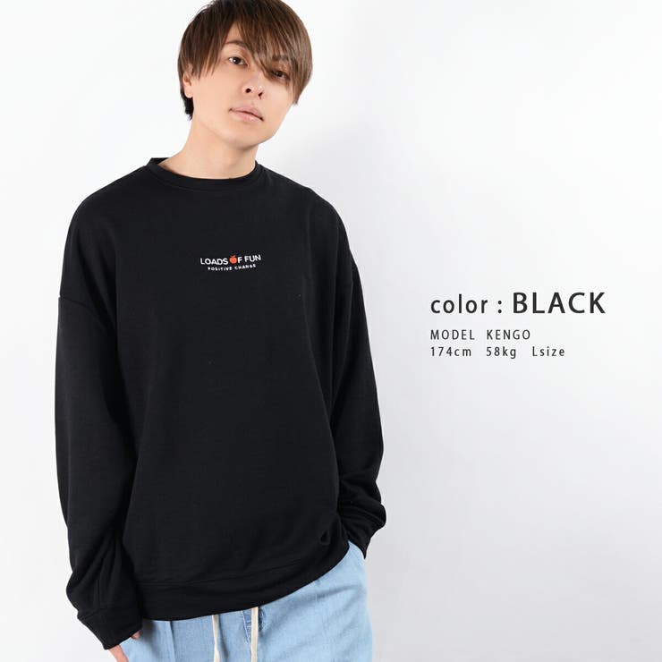 ◇アップルユニバース柄 ビッグトレーナー◇ ビッグシルエット[品番