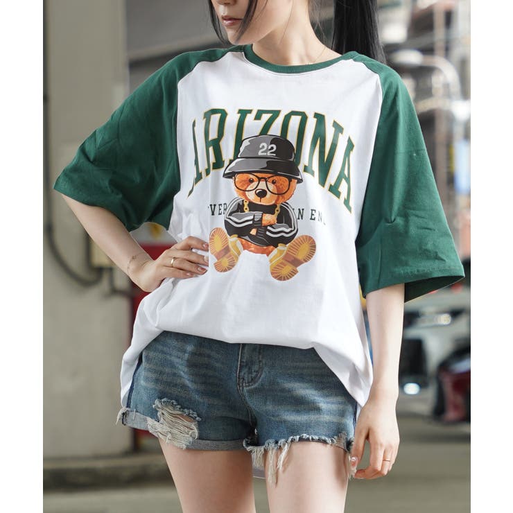 クマ/WHT×GRN