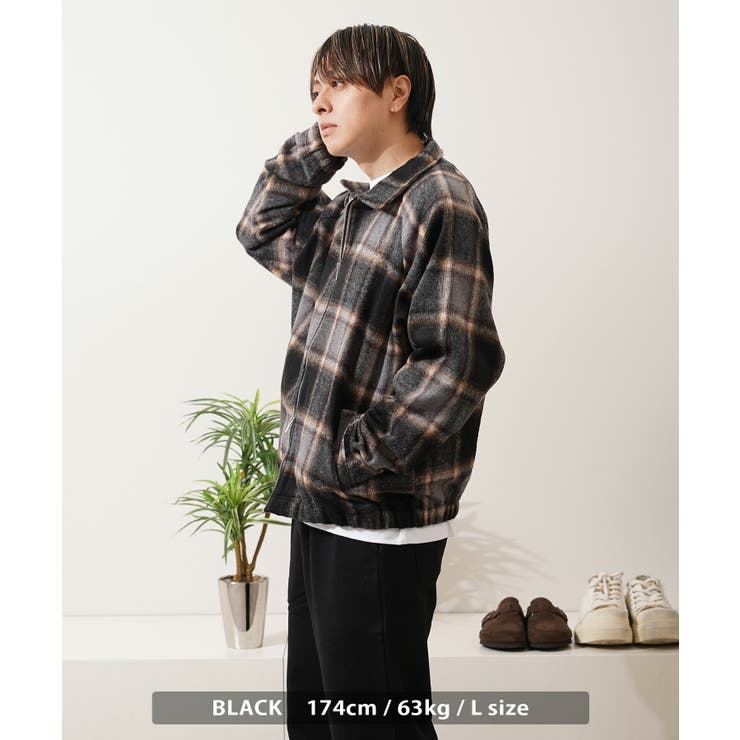 オンブレチェック ドルマンスリーブ ジャケット | ONE 4 PREMIUM | 詳細画像6 