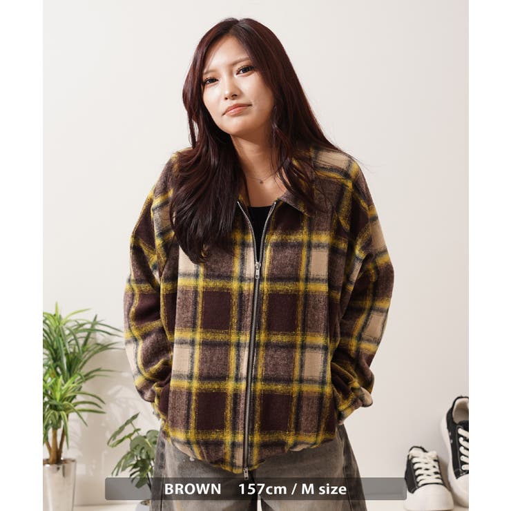 オンブレチェック ドルマンスリーブ ジャケット | ONE 4 PREMIUM | 詳細画像13 