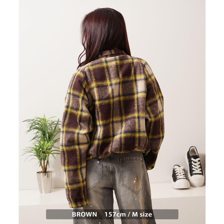 オンブレチェック ドルマンスリーブ ジャケット | ONE 4 PREMIUM | 詳細画像15 