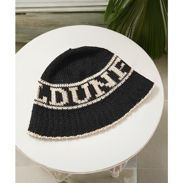 BLACK | ロゴ編み クロシェ 帽子 | ONE 4 PREMIUM