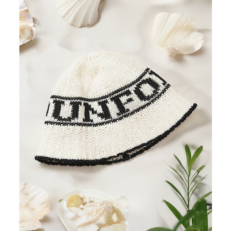 O.WHITE | ロゴ編み クロシェ 帽子 | ONE 4 PREMIUM