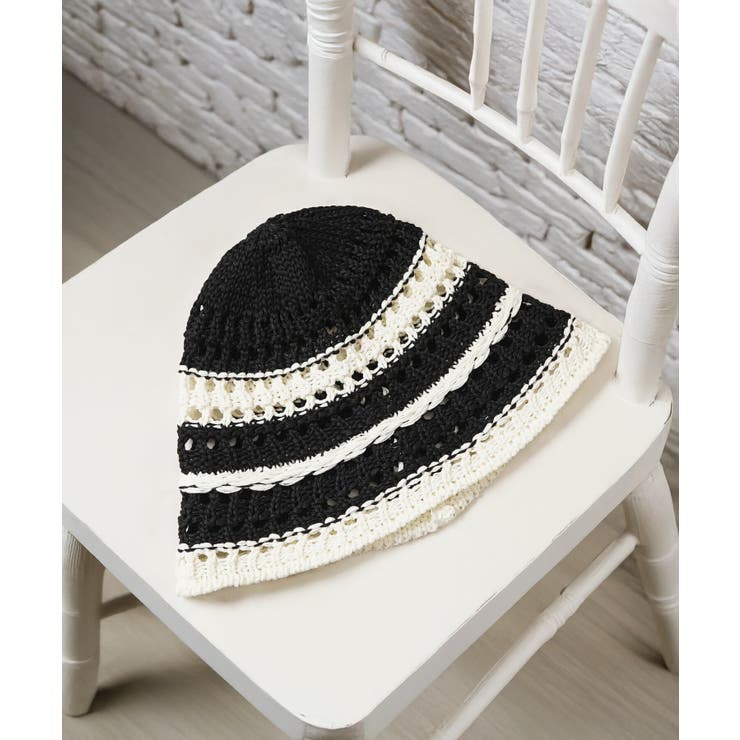 BLACK | ボーダー 柄 クロシェ | ONE 4 PREMIUM