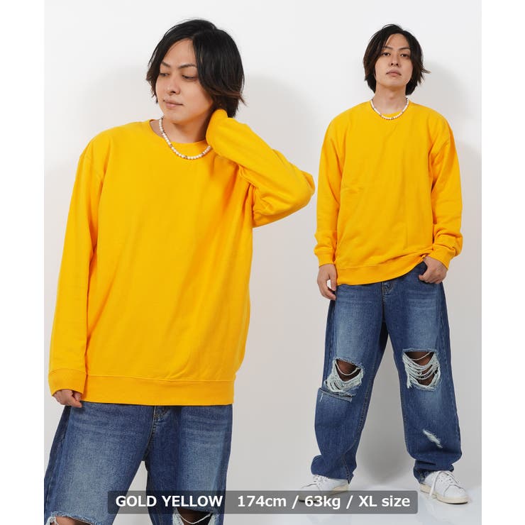 GOLD YELLOW | トレーナー 無地 メンズ | ONE 4 PREMIUM