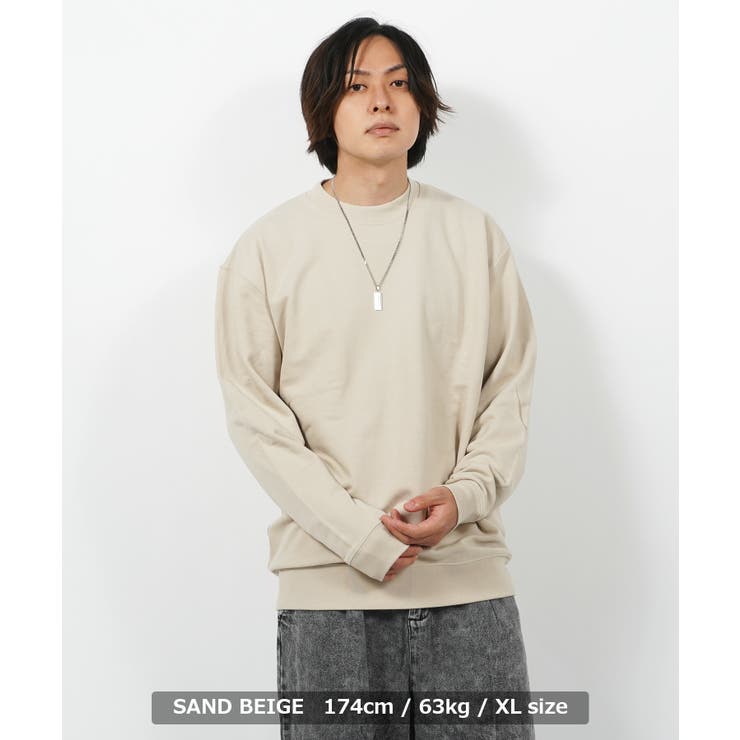SAND BEIGE | トレーナー 無地 メンズ | ONE 4 PREMIUM