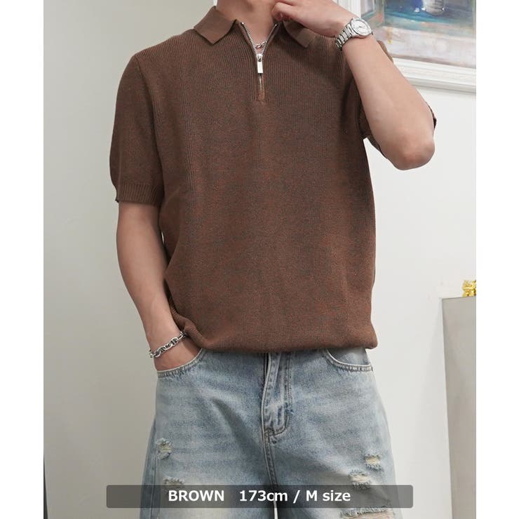 ハーフジップ ニット ポロシャツ | ONE 4 PREMIUM | 詳細画像9 