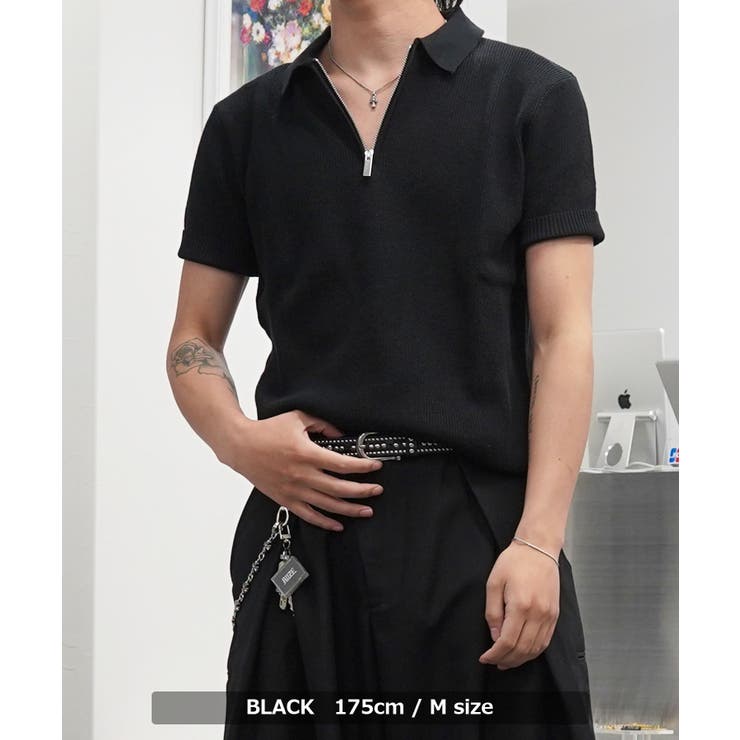 ハーフジップ ニット ポロシャツ | ONE 4 PREMIUM | 詳細画像13 