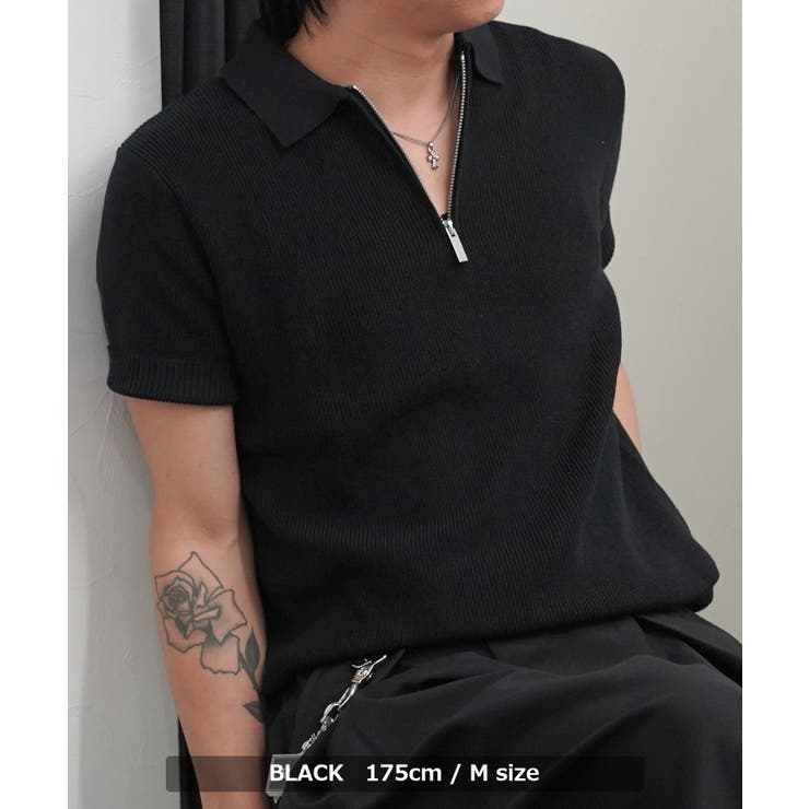 ハーフジップ ニット ポロシャツ | ONE 4 PREMIUM | 詳細画像14 